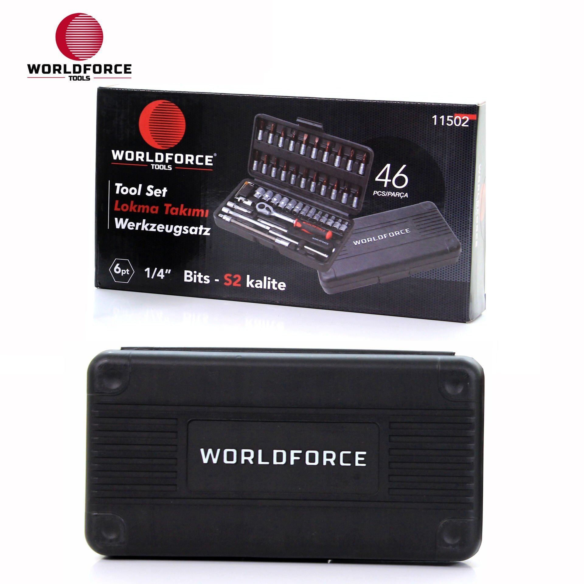 WORLDFORCE Lokma Takımı 46 Parça S-Ultra 1/4'' 11502