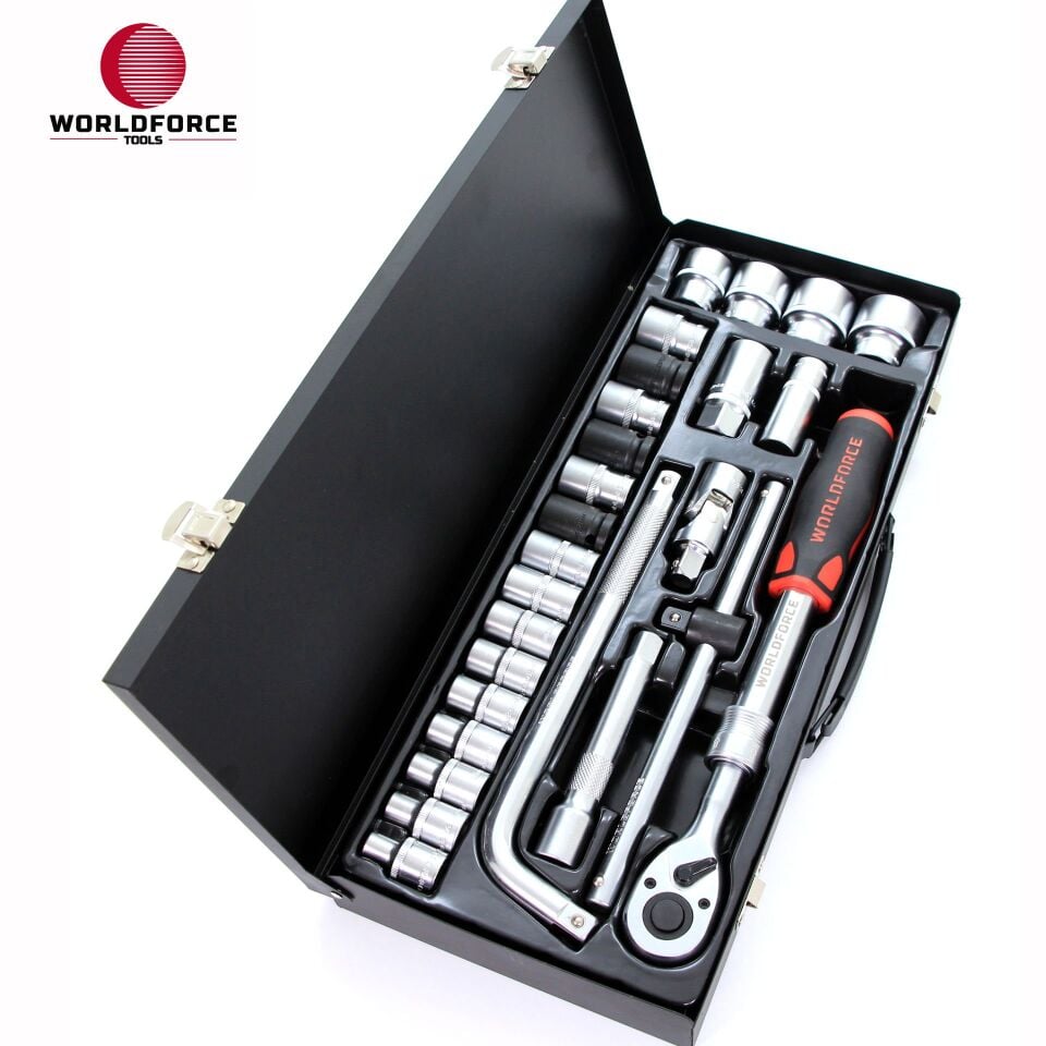WORLDFORCE Lokma Takımı 26 Parça S-Ultra 1/2'' Uzatmalı Cırcır 11350