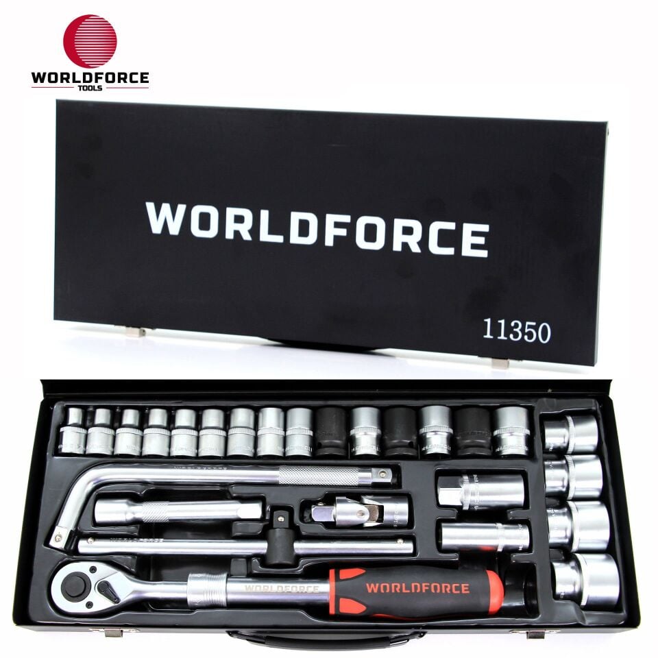 WORLDFORCE Lokma Takımı 26 Parça S-Ultra 1/2'' Uzatmalı Cırcır 11350