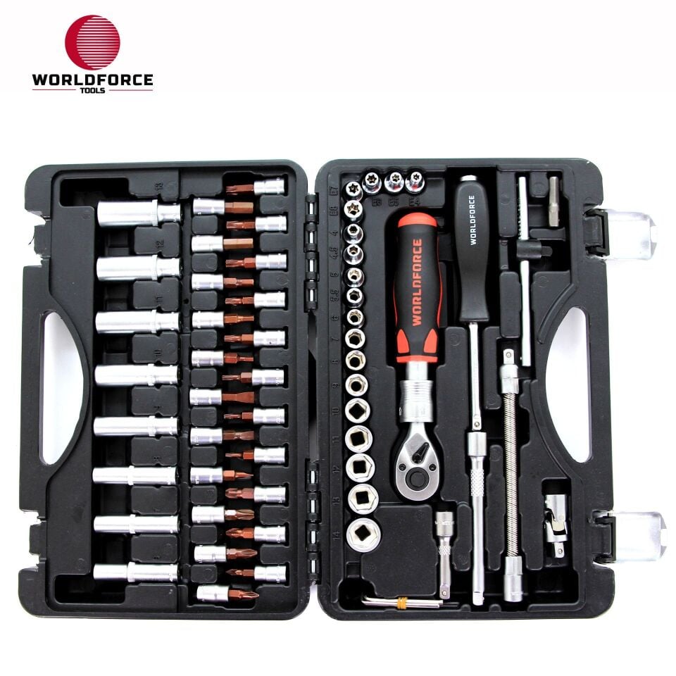 WORLDFORCE Lokma Takımı 60 Parça S-Ultra 1/4'' Uzatmalı Cırcır 11504