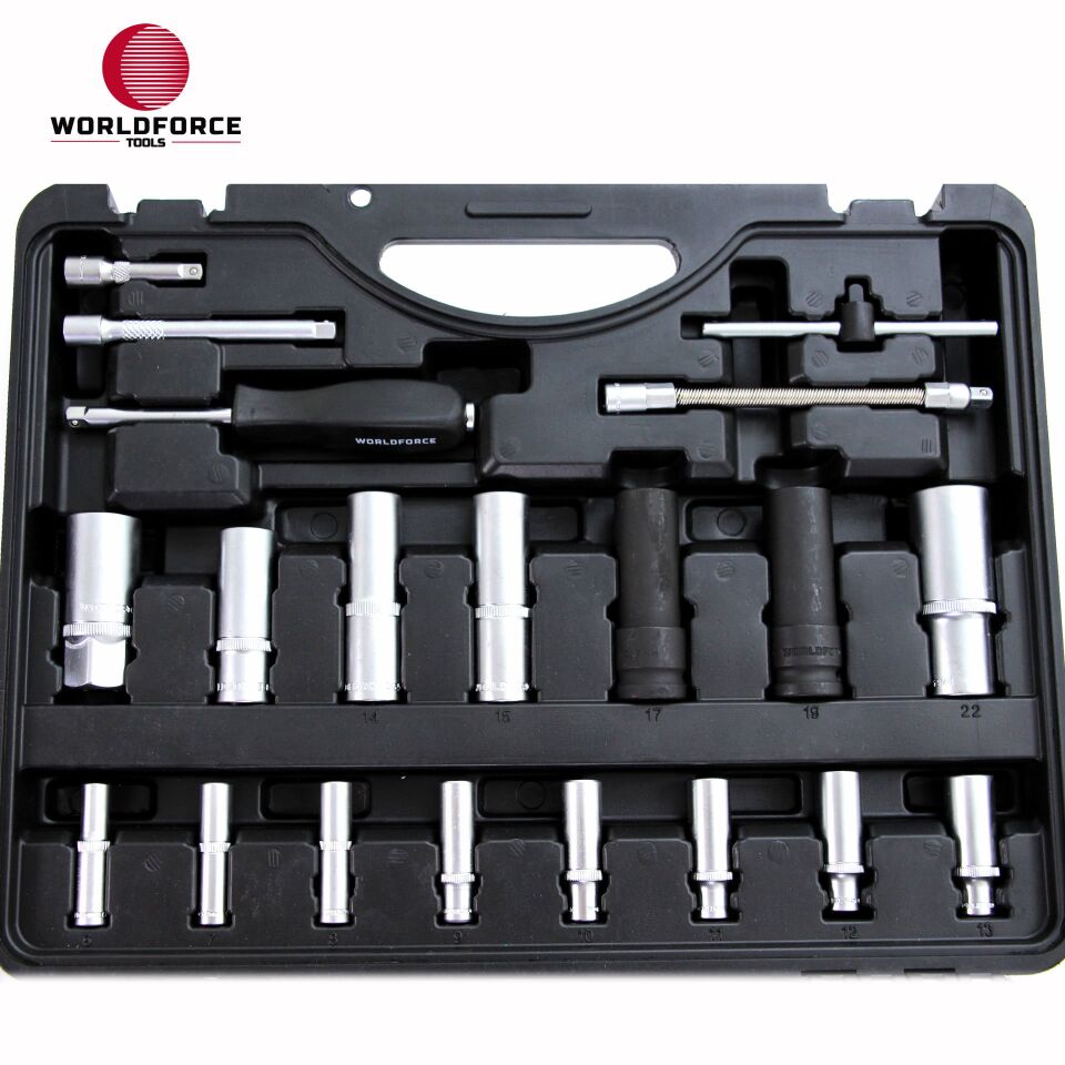 WORLDFORCE Lokma Takımı 114 Parça S-Ultra 1/4''-1/2'' Uzatmalı Cırcır 11501