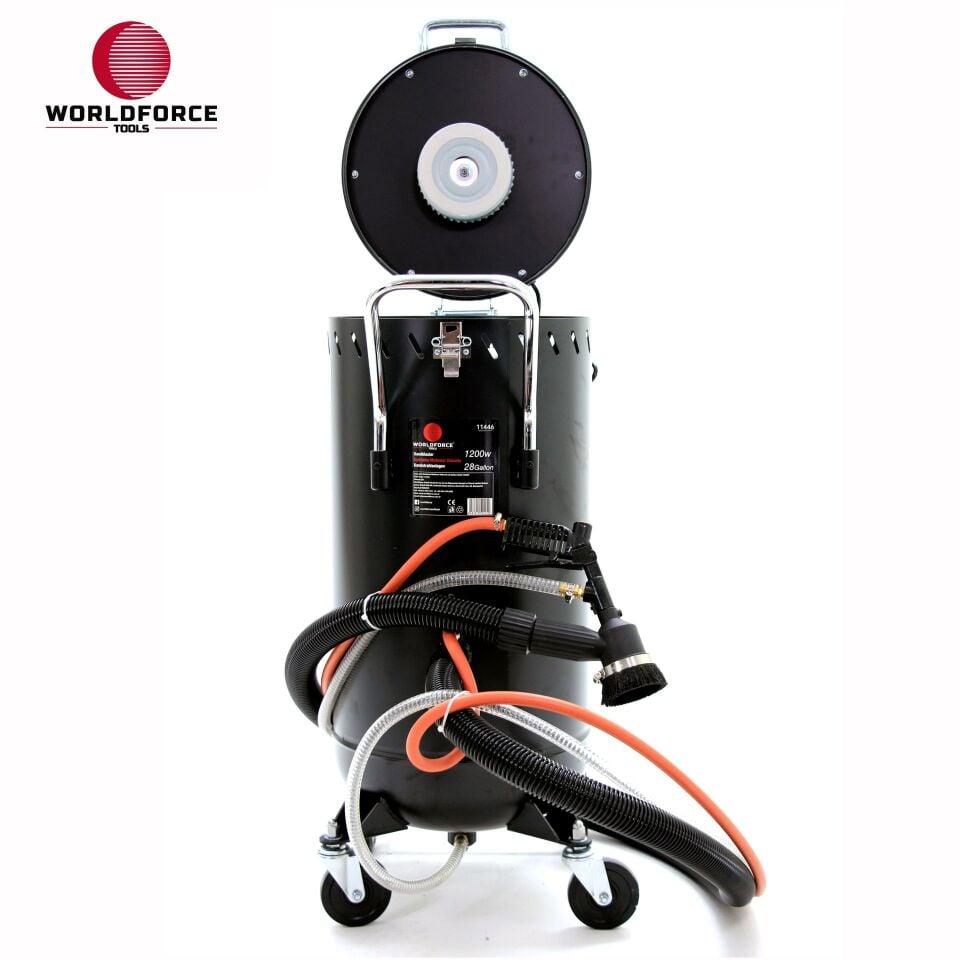 WORLDFORCE Kumlama Makinesi Vakumlu 28 Gallon Mobil 1200W 11446