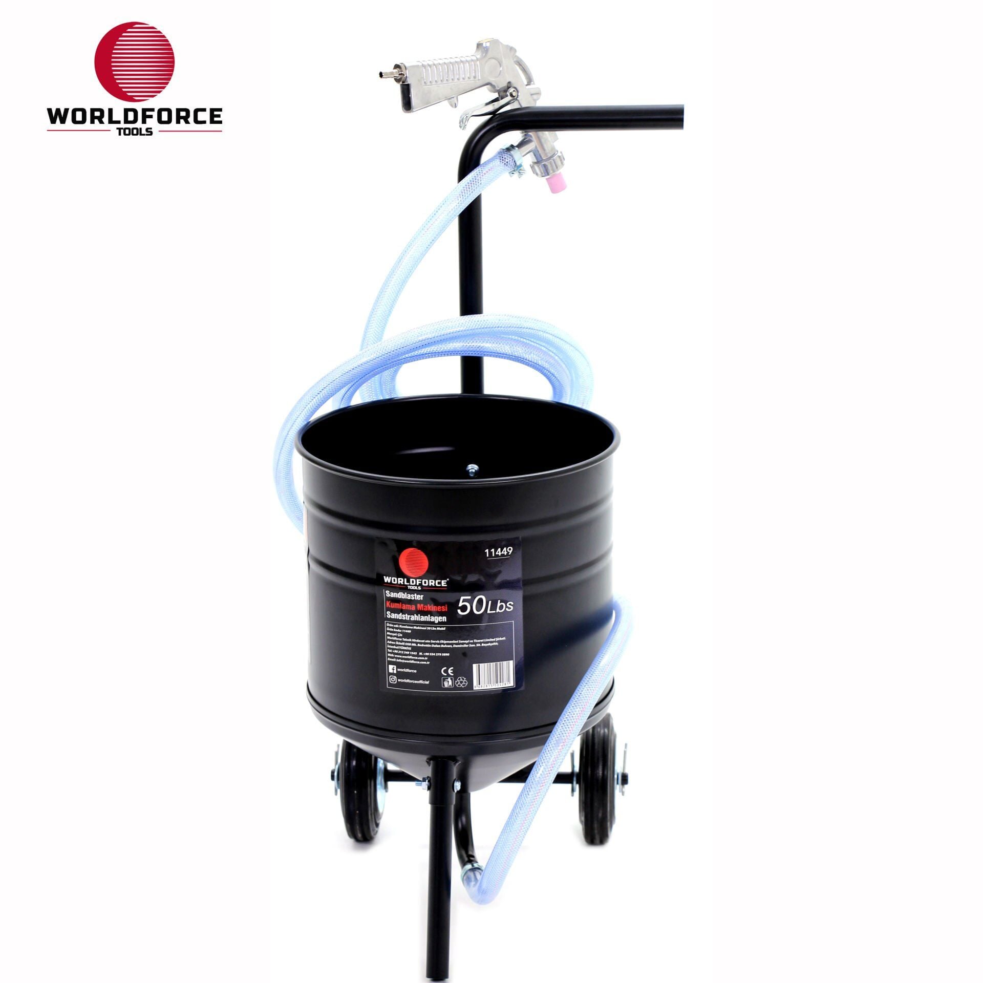 WORLDFORCE Kumlama Makinesi 50 Lbs Mobil 11449