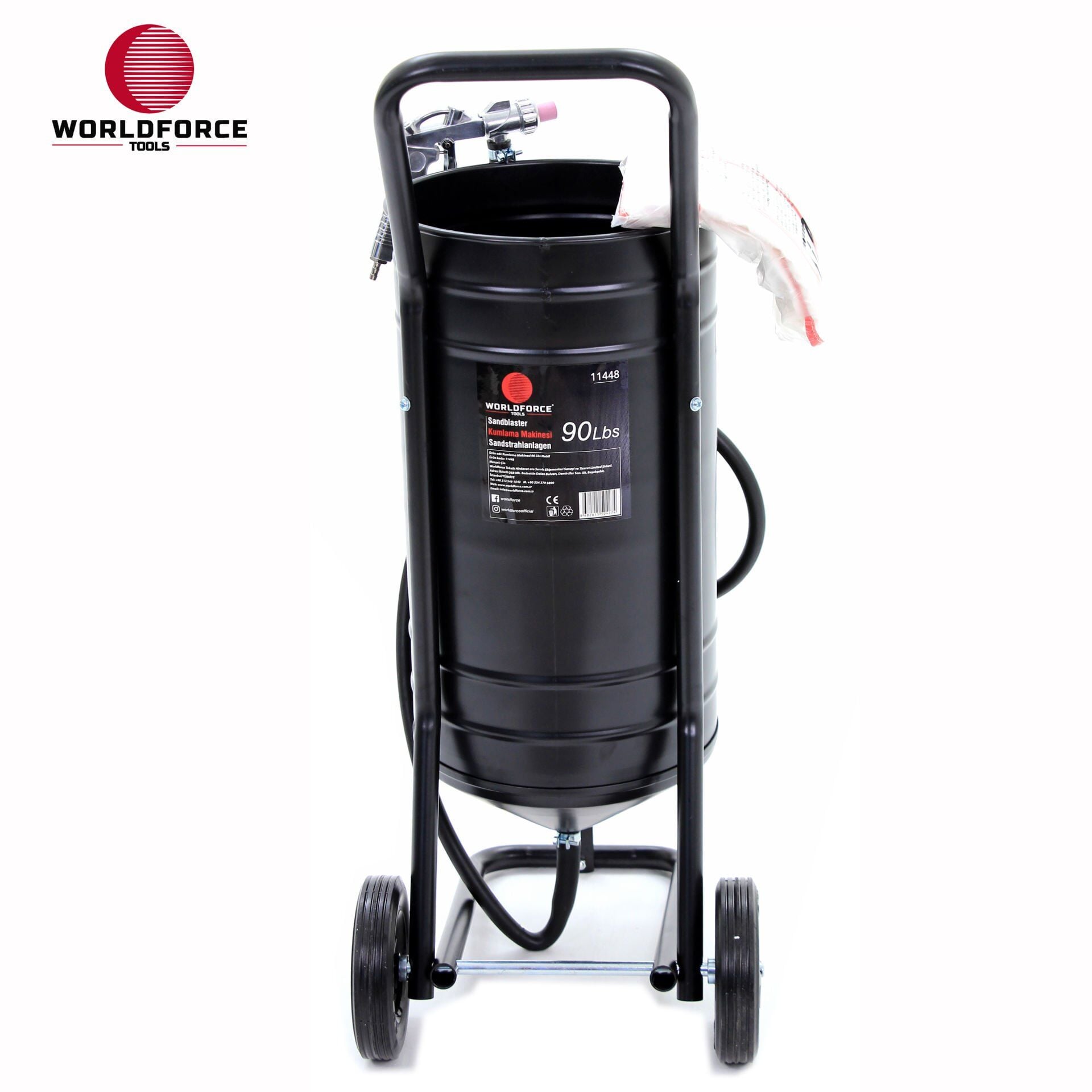 WORLDFORCE Kumlama Makinesi 90 Lbs Mobil 11448