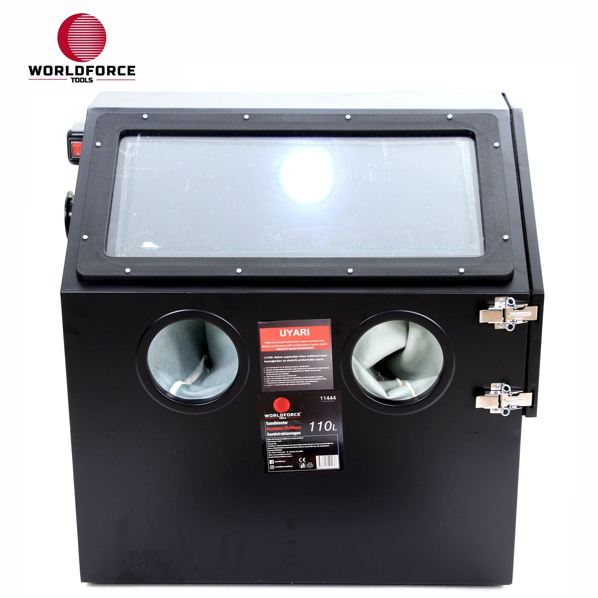 WORLDFORCE Kumlama Makinesi 110 Litre Kabinli 11444