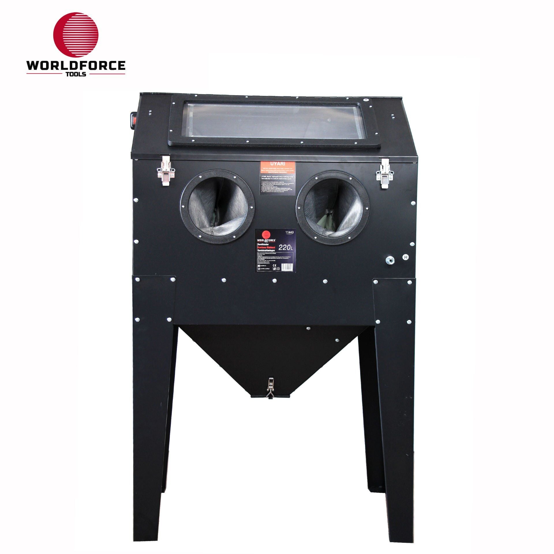 WORLDFORCE Kumlama Makinesi 220 Litre Kabinli 11443