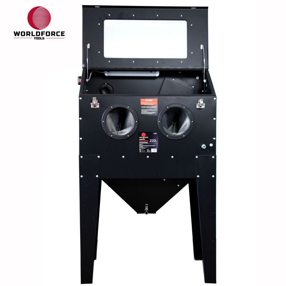 WORLDFORCE Kumlama Makinesi 220 Litre Kabinli 11443