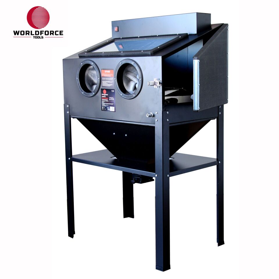 WORLDFORCE Kumlama Makinesi 220 Litre Kabinli 11442