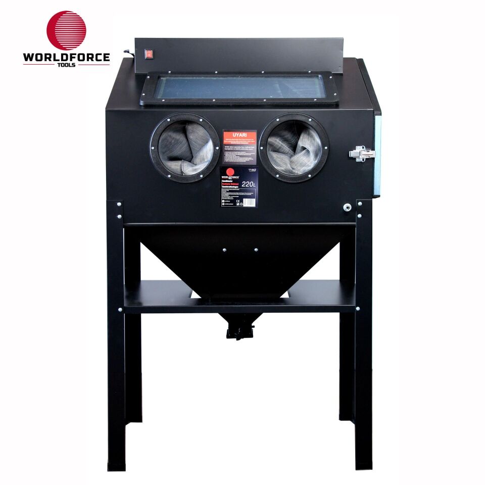 WORLDFORCE Kumlama Makinesi 220 Litre Kabinli 11442