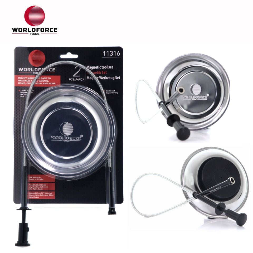 WORLDFORCE Manyetik Set 2'li (Tepsi + Kancalı LED Çubuk) 11316