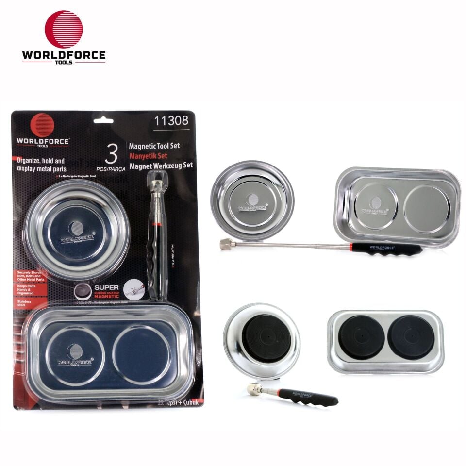 WORLDFORCE Manyetik Set 3'lü (2x Tepsi + Çubuk) 11308