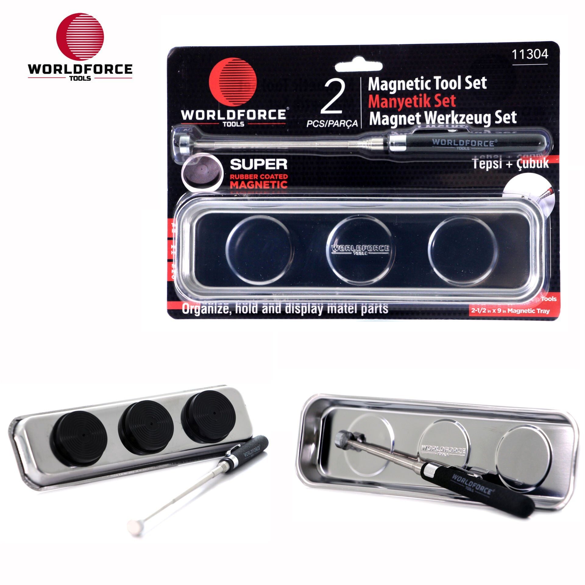 WORLDFORCE Manyetik Set 2'li (Tepsi + Çubuk) 11304