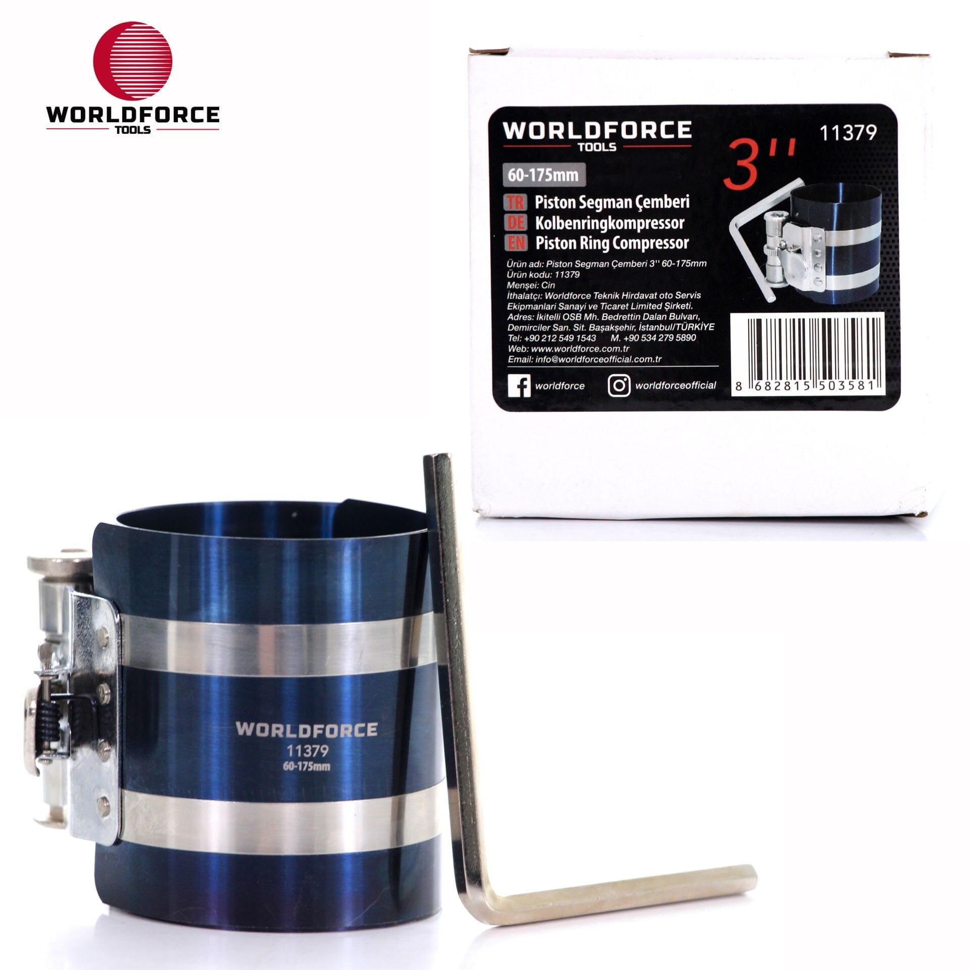 WORLDFORCE Piston Segman Çemberi 3'' 60-175mm 11379