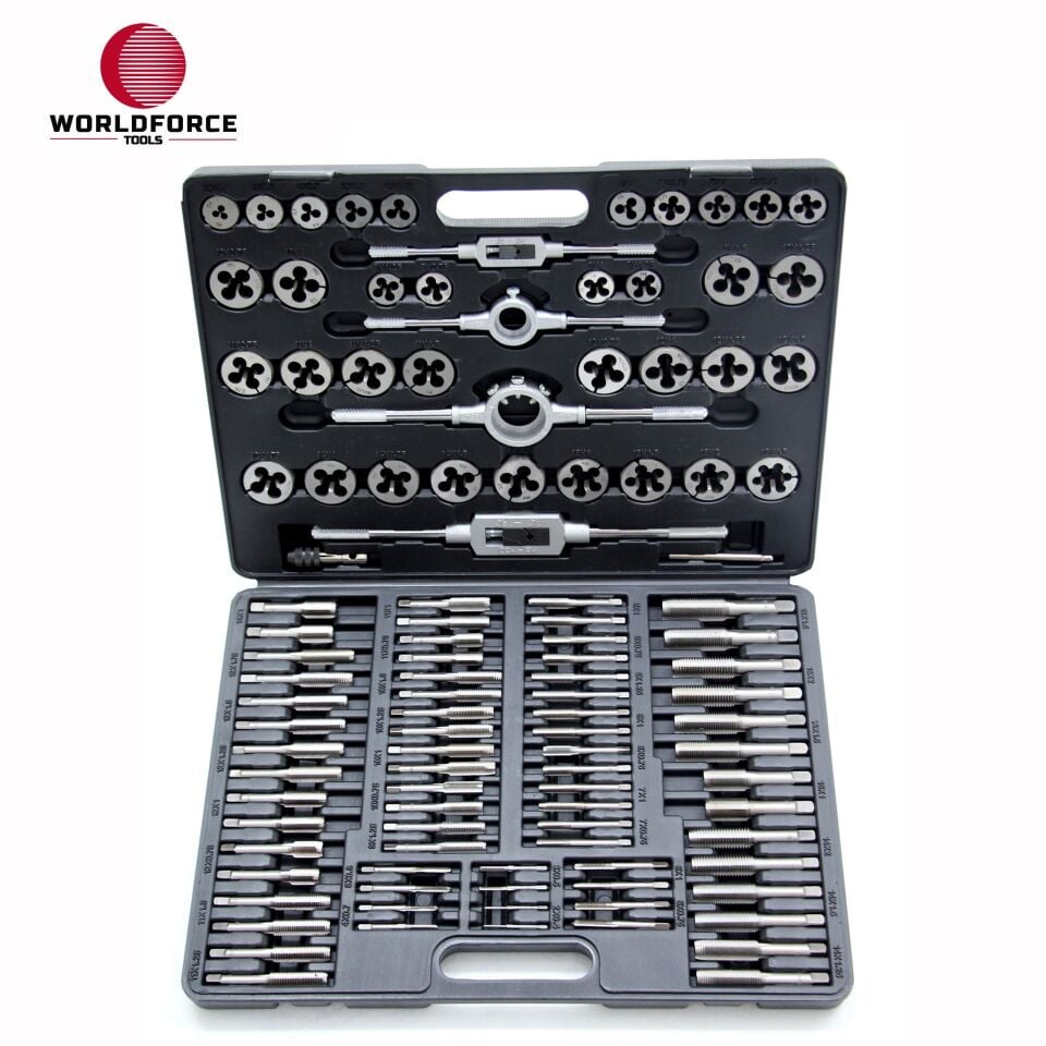 WORLDFORCE Kılavuz Pafta Seti Metrik 110 Parça 11377