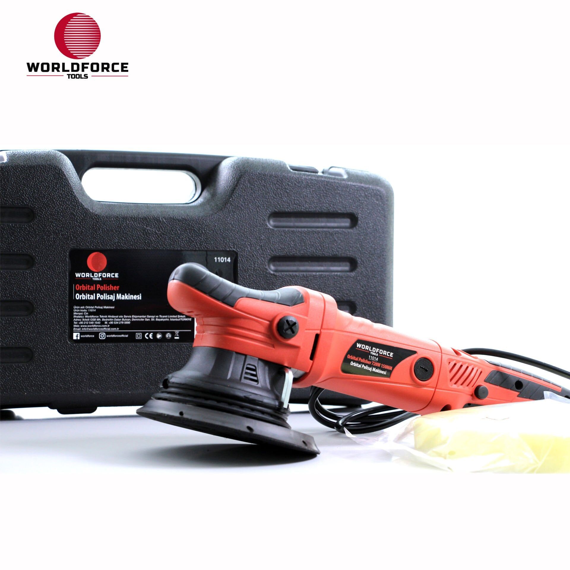 WORLDFORCE Orbital Polisaj Makinesi (220V, 720W, 2100-5000rpm, 150mm) 11014