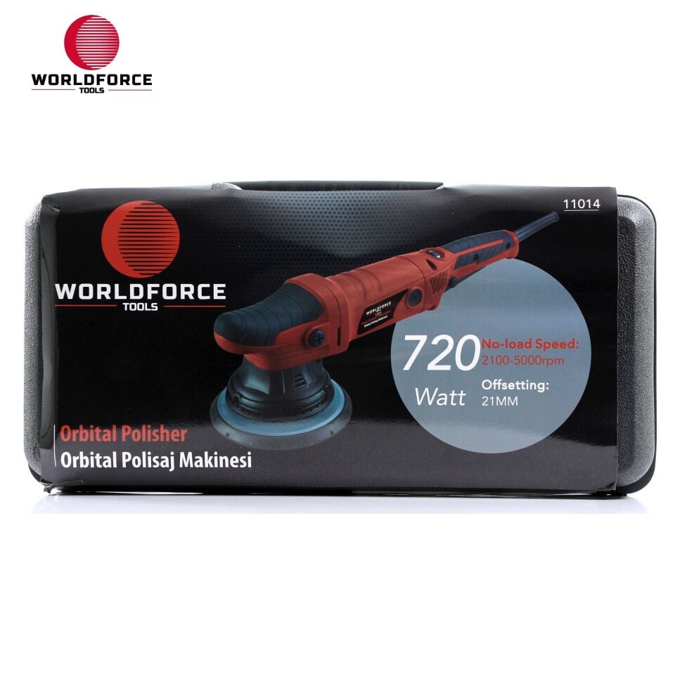 WORLDFORCE Orbital Polisaj Makinesi (220V, 720W, 2100-5000rpm, 150mm) 11014