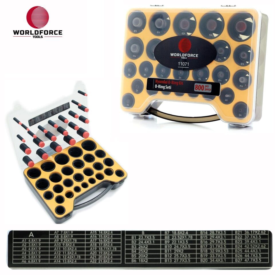 WORLDFORCE O-Ring Seti 800 Parça (Hyundai) 11071