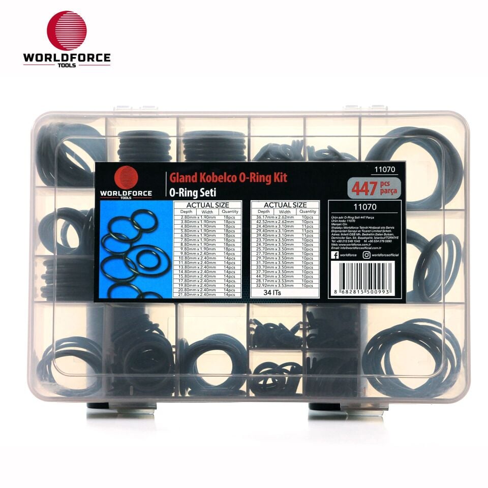 WORLDFORCE O-Ring Seti 447 Parça 11070