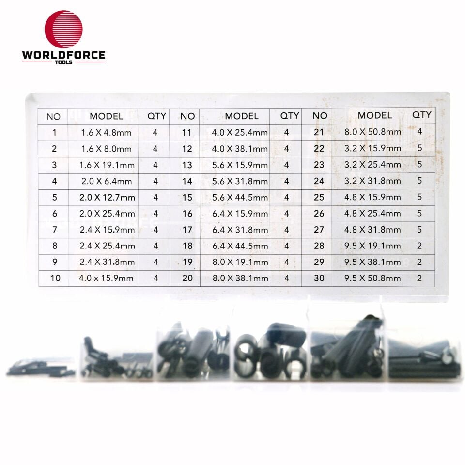 WORLDFORCE Yarıklı Pim Seti 120 Parça 11078