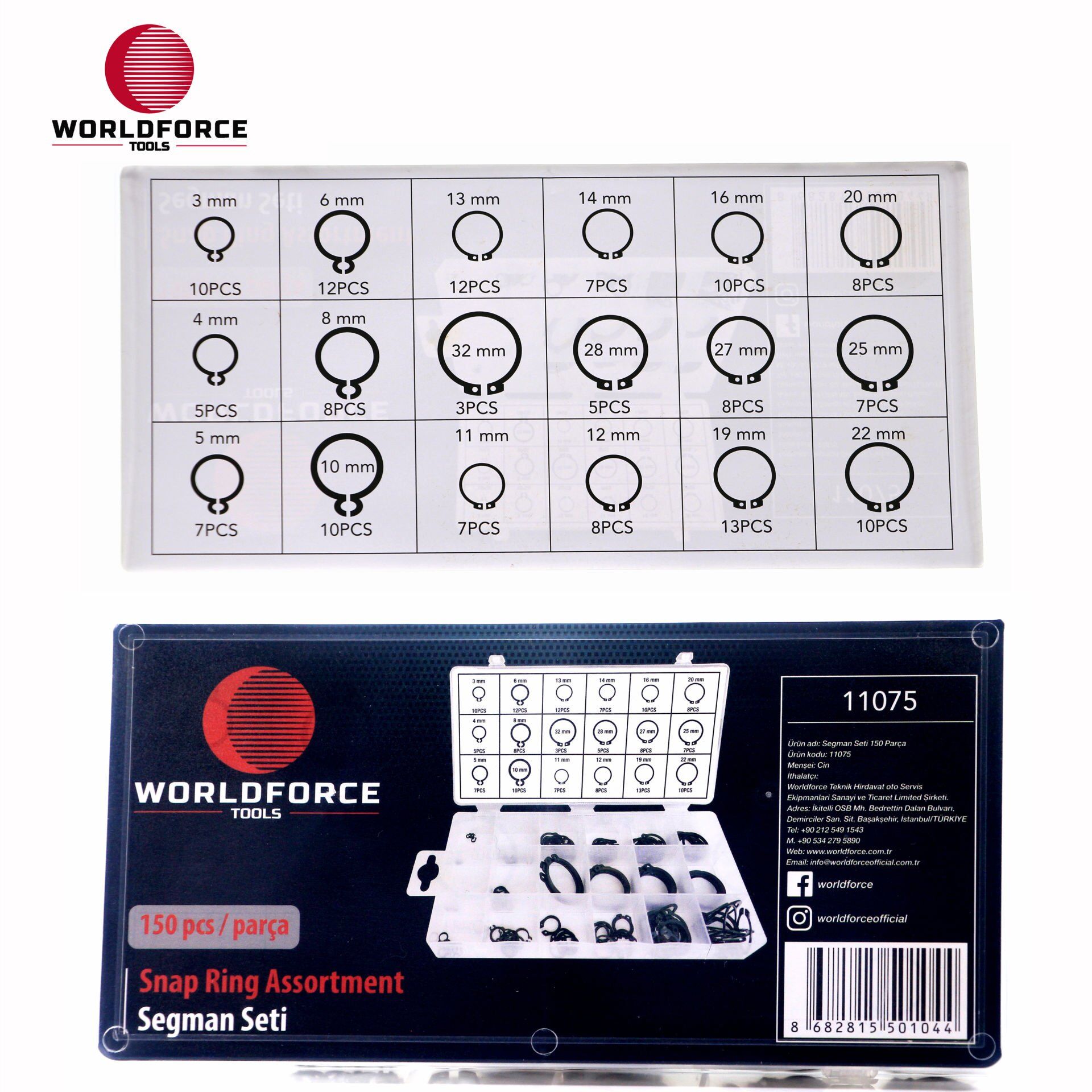 WORLDFORCE Segman Seti 150 Parça 11075