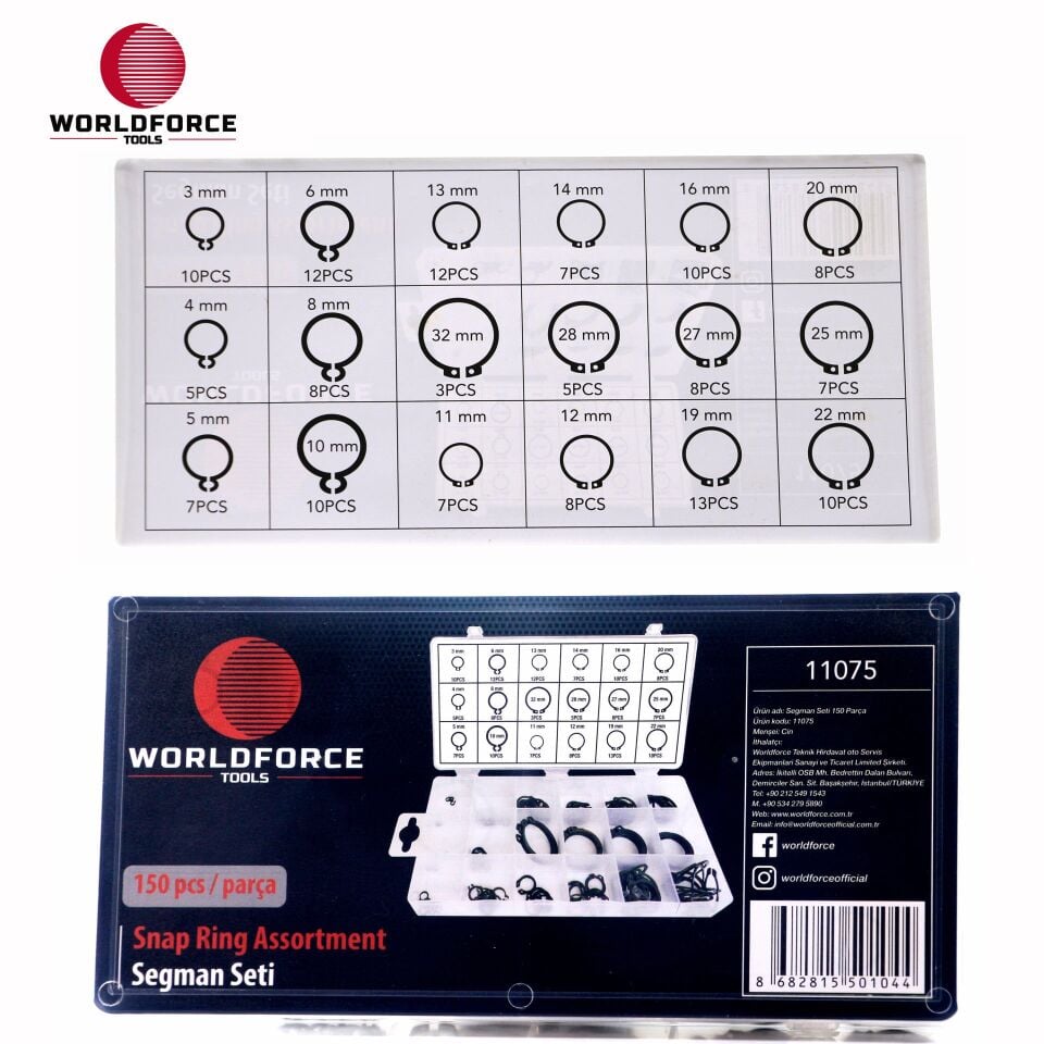 WORLDFORCE Segman Seti 150 Parça 11075