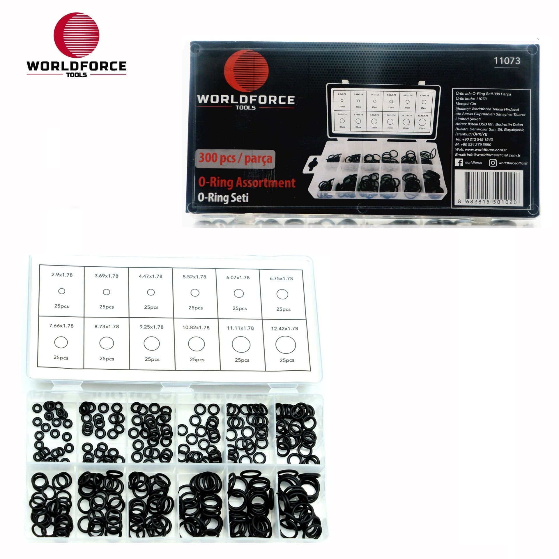 WORLDFORCE O-Ring Seti 279 Parça 11072