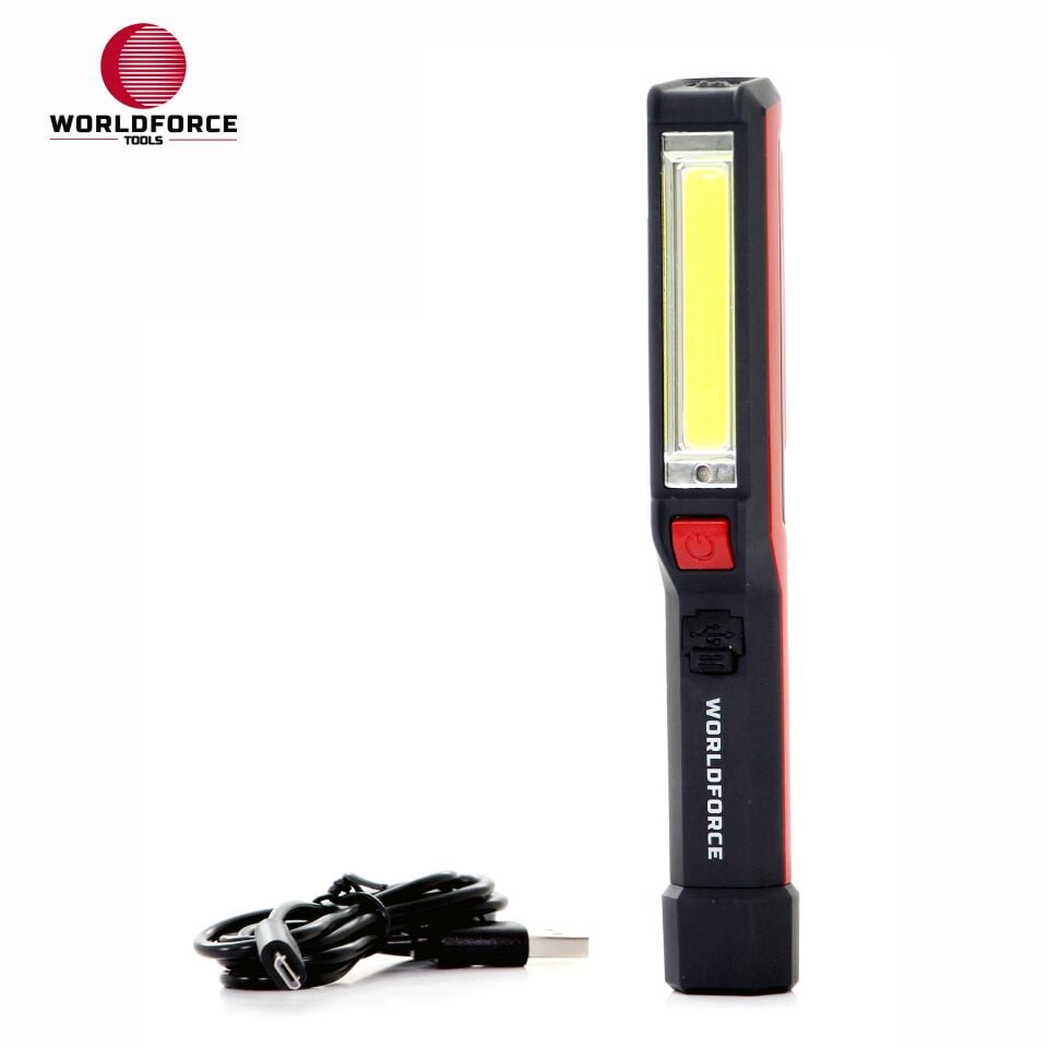 WORLDFORCE Şarjlı Cep Lambası COB Ledli 3W 11066