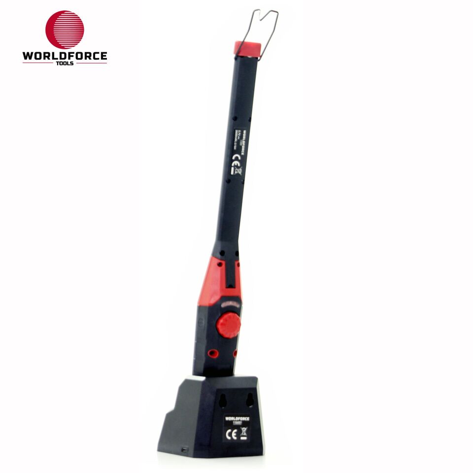 WORLDFORCE Şarjlı El Lambası COB Ledli İnce, Katlanır, Kısma Özellikli, Sehpalı 3.7V 2600mA 11065