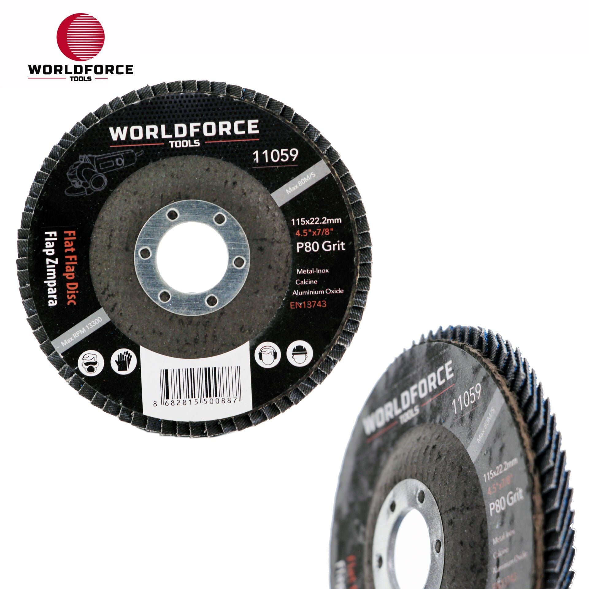 WORLDFORCE Flap Zımpara 115mm P80 11059