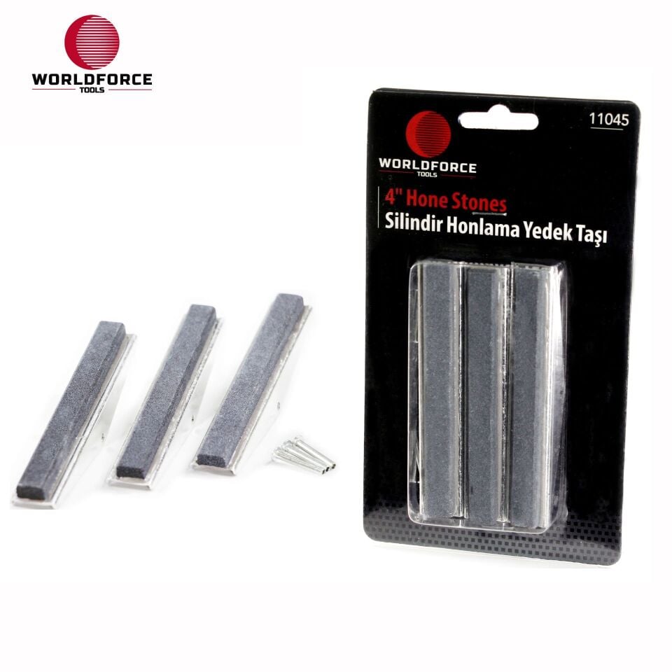 WORLDFORCE Silindir Honlama Yedek Taşı 3 Parça 50-178mm 11045