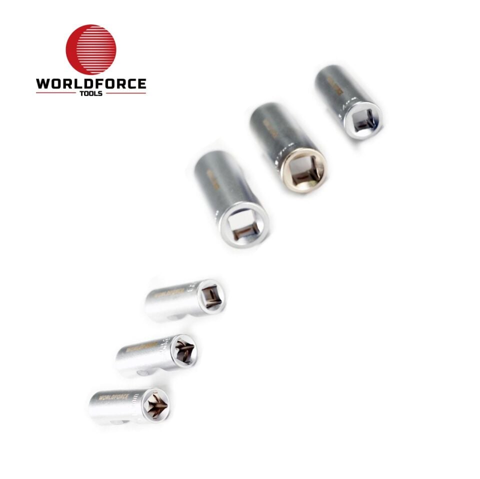 WORLDFORCE Oksijen Sensör Lokması Seti 6 Parça 3/8'' & 1/2'' 11062