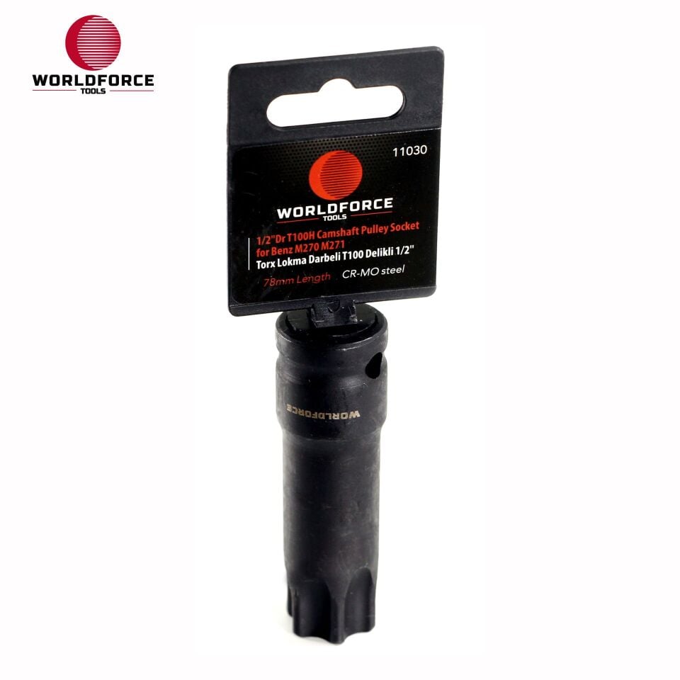 WORLDFORCE Torx Lokma Darbeli T100 Delikli 1/2'' 11030