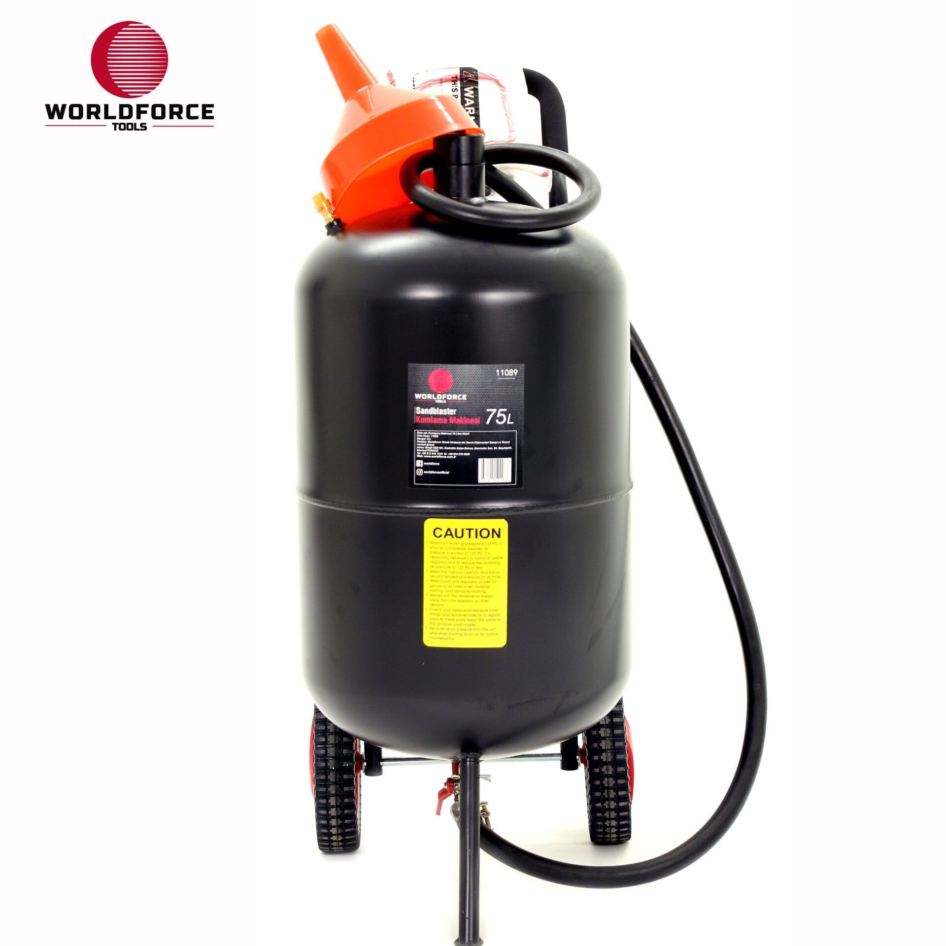 WORLDFORCE Kumlama Makinesi 75 Lİtre Mobil 11089