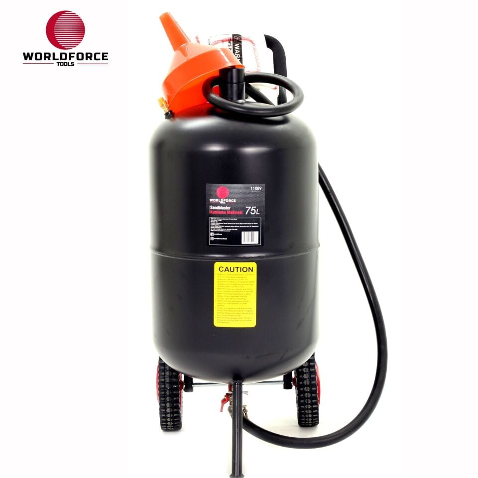 WORLDFORCE Kumlama Makinesi 75 Lİtre Mobil 11089