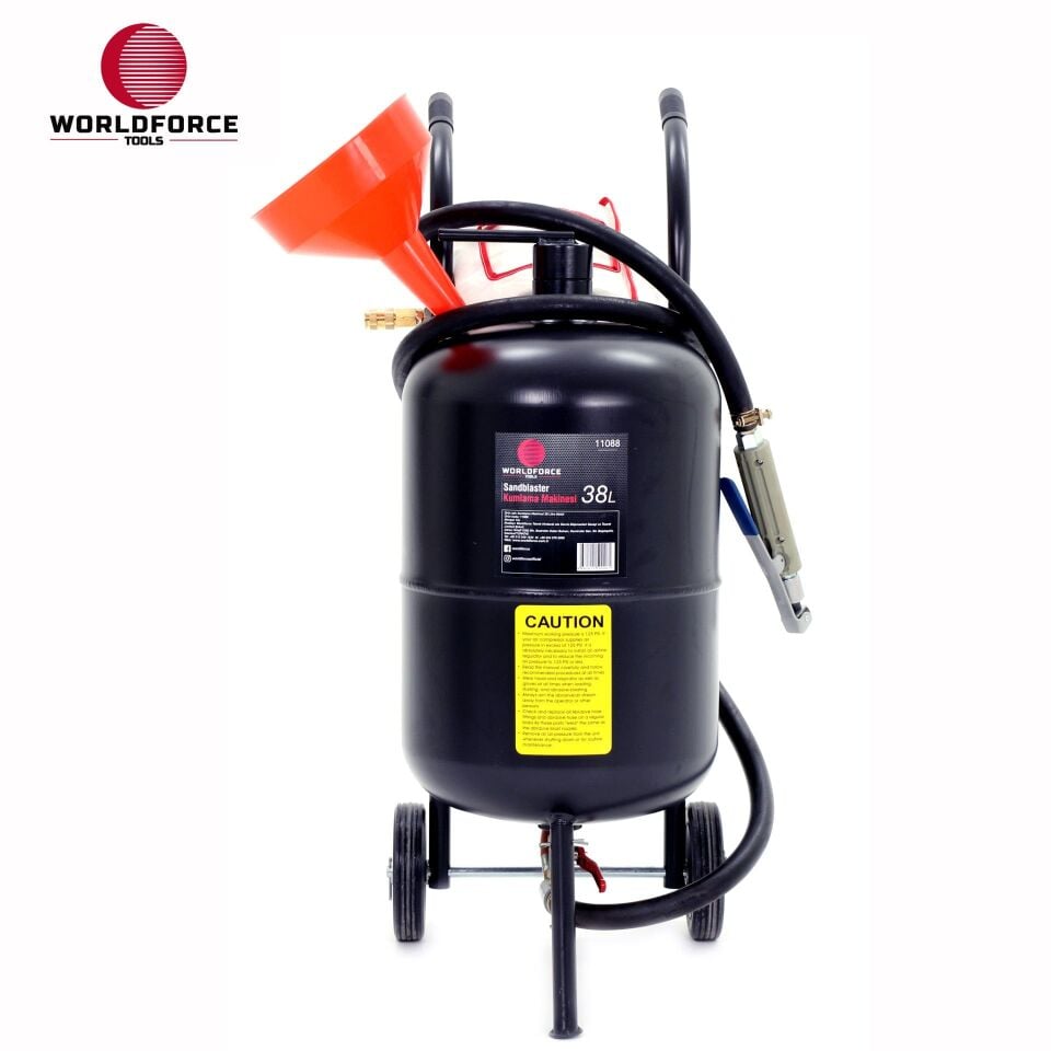 WORLDFORCE Kumlama Makinesi 38 Lİtre Mobil 11088