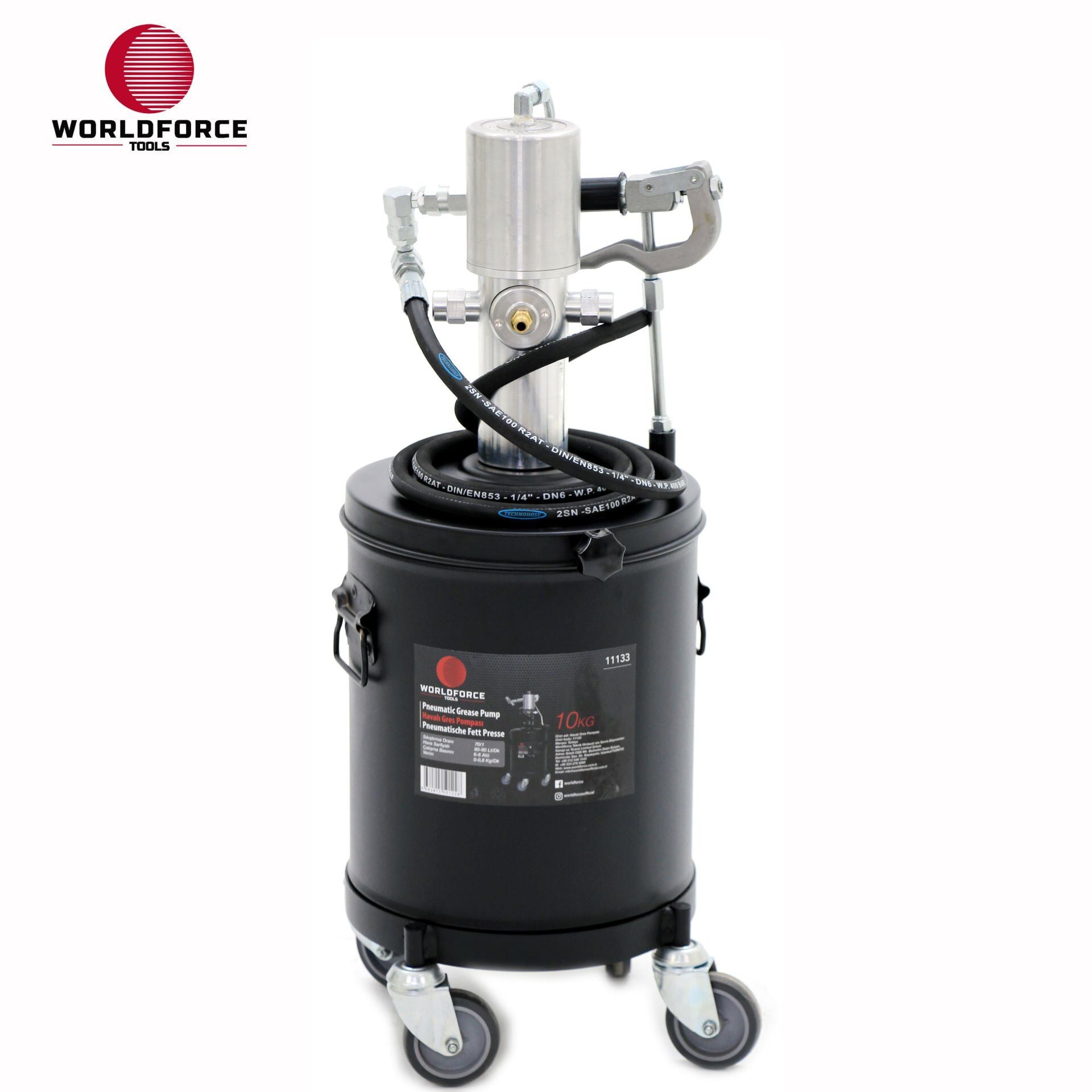 WORLDFORCE Havalı Gres Pompası 10 KG 11133