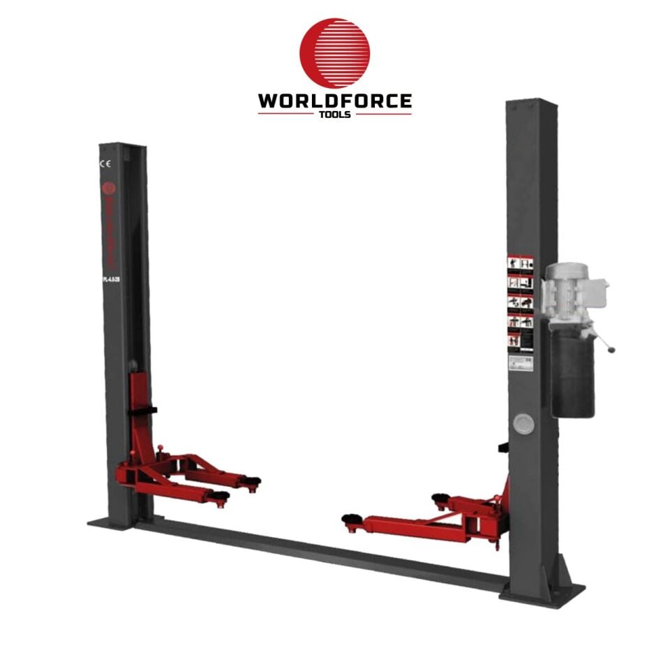 WORLDFORCE Hidrolik Lift İki Sütunlu 4 Ton 380/220V Yarı Otomatik 11545