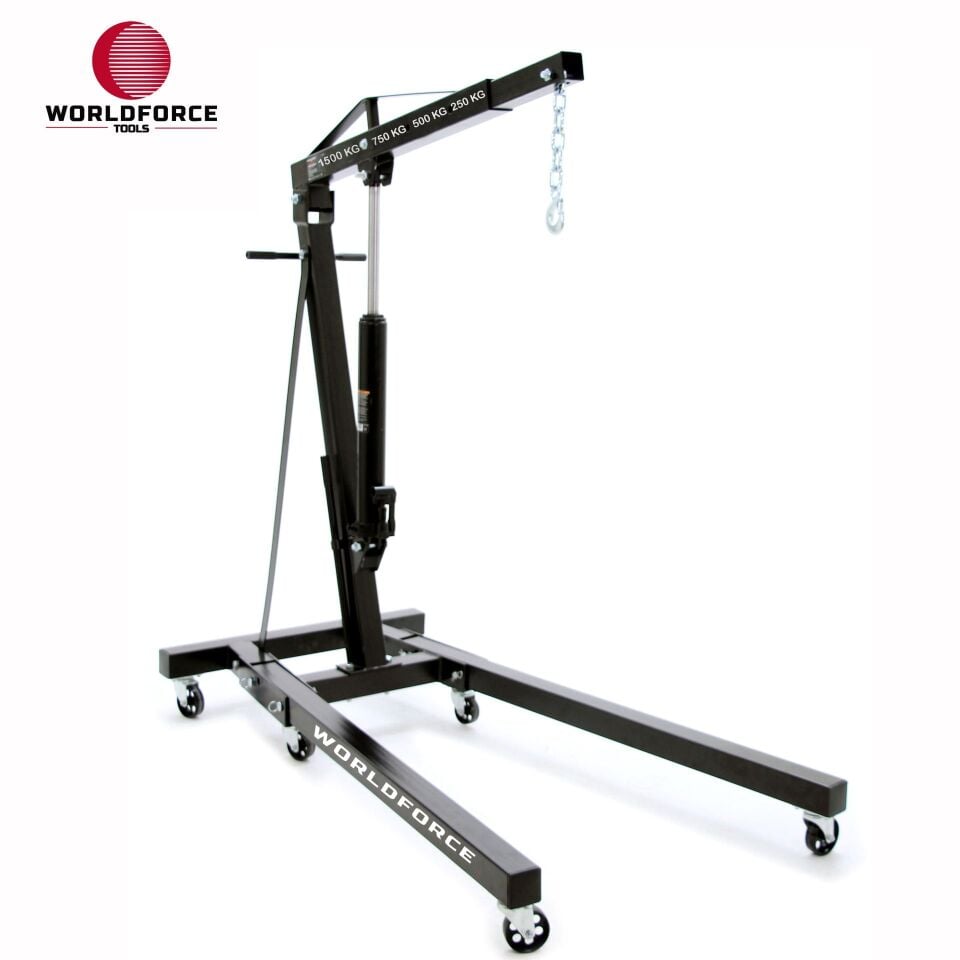 WORLDFORCE Hidrolik Vinç Katlanır 1.5 Ton 11125